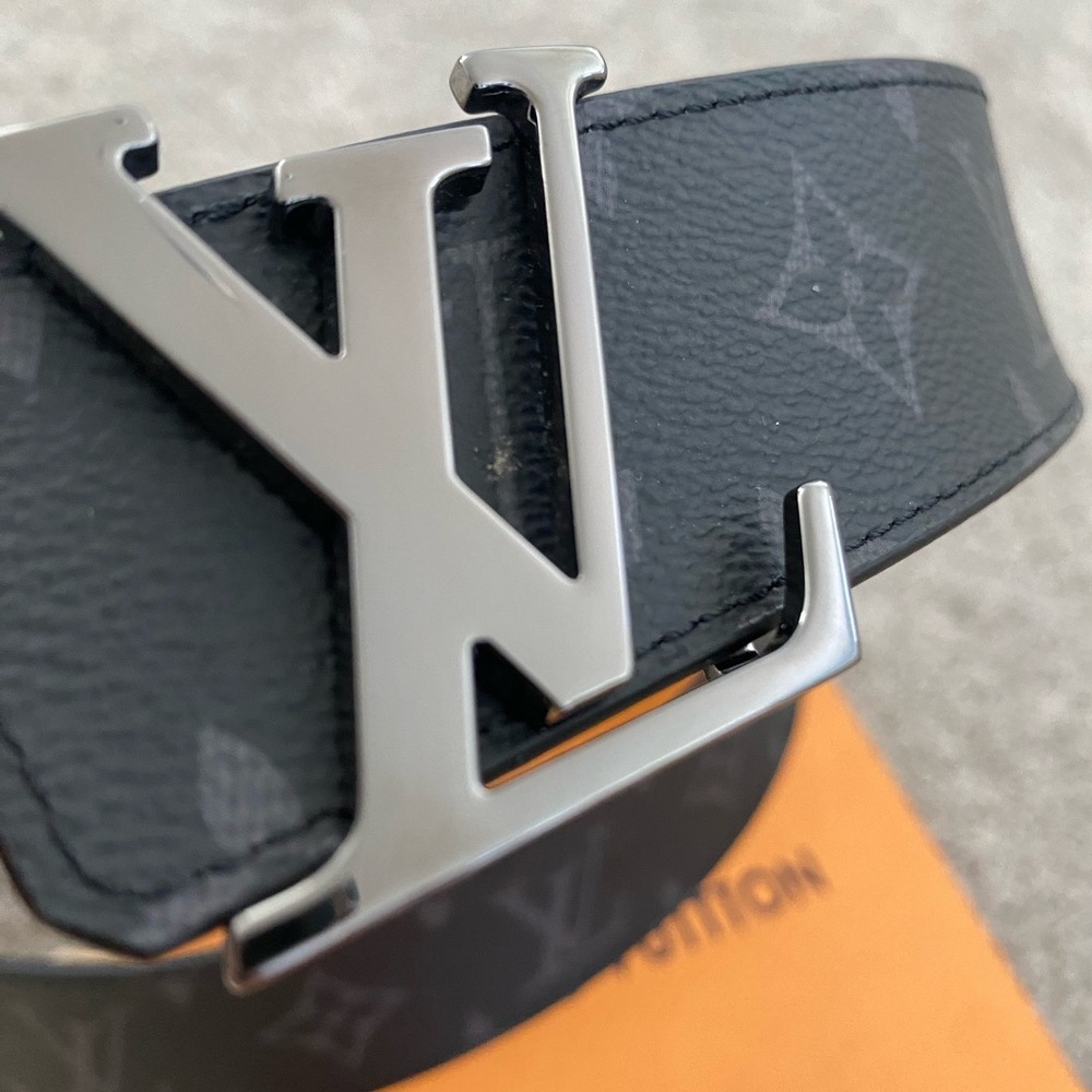 Louis Vuitton LV Initiales 40MM Reversible Belt in Monogram Eclipse